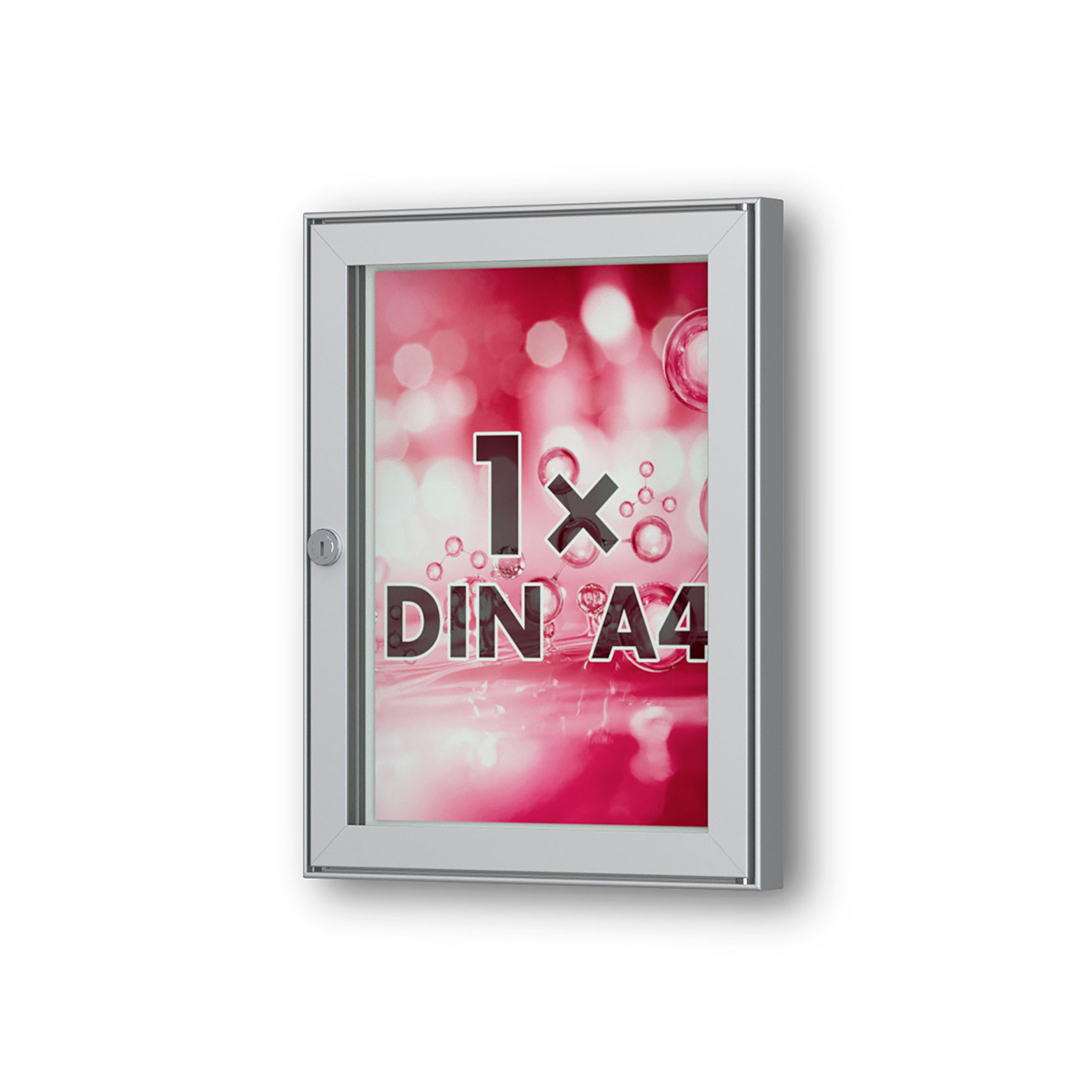 1 x DIN A4 Flachschaukasten Tesus - eckig